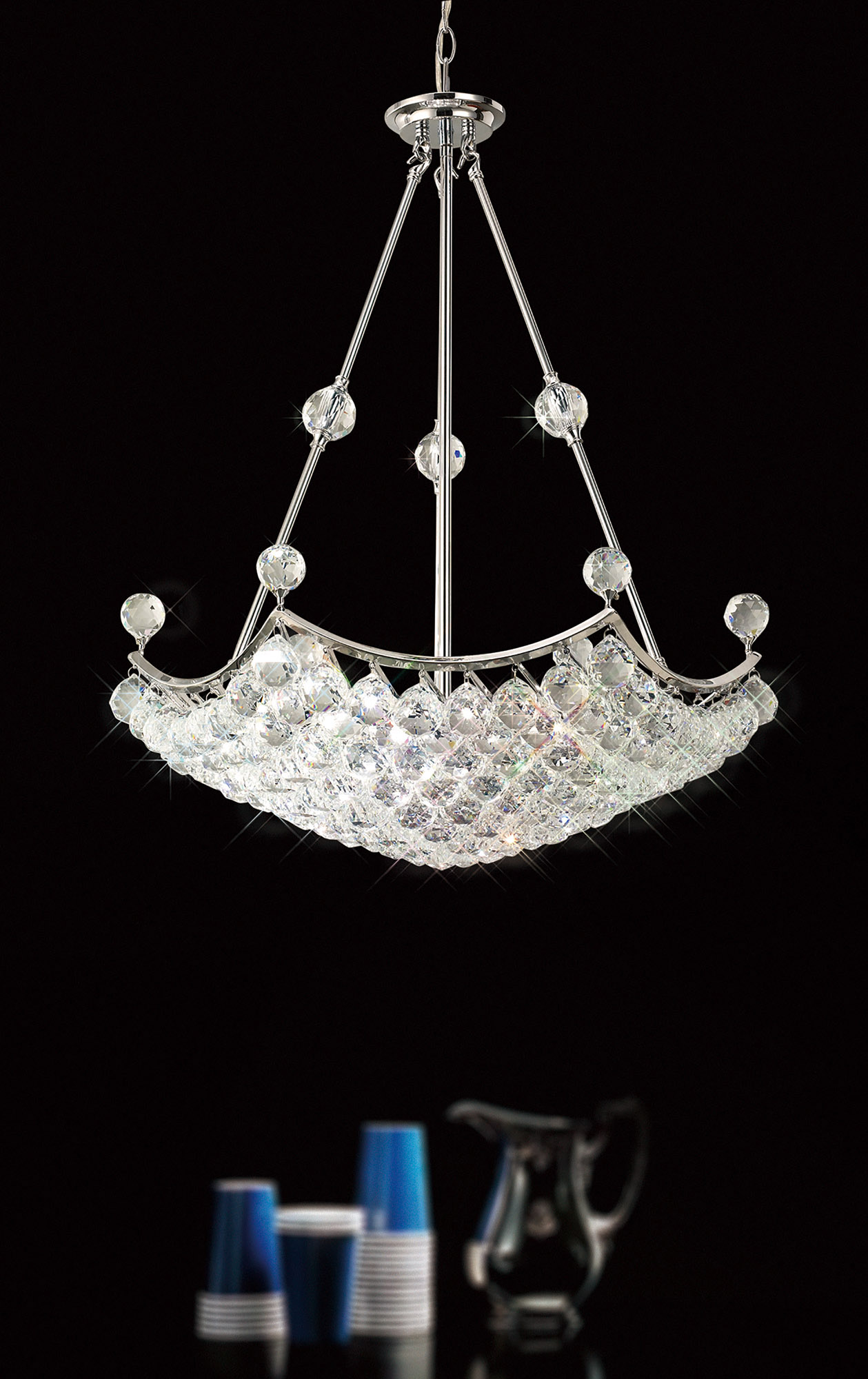 Cesto Crystal Ceiling Lights Diyas Contemporary Chandeliers